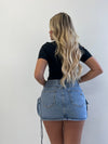 PRECIOUS CARGO DENIM SKIRT