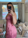 PRINCIPESSA SATIN MINI DRESS PINK