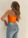 BUTTERCUP BUSTIER TOP ORANGE