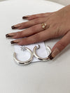 CHUNKY OPEN HOOPS SILVER