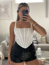 MIAMI BEACH MESH TOP WHITE